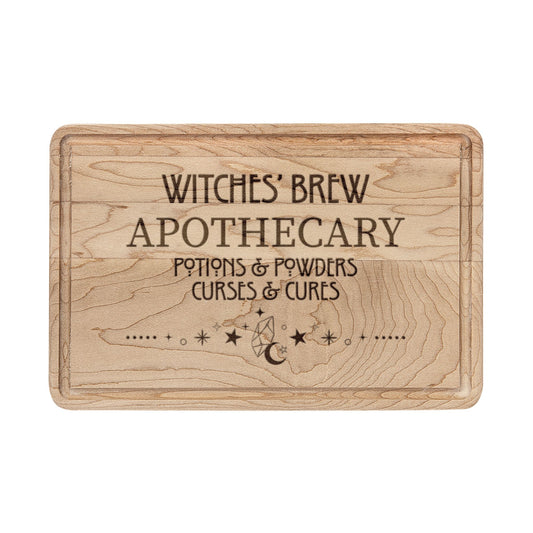 Witches' Brew Apothecary Engraved Wooden Cutting Board | Witchy Kitchen Decor Gift - Spinsterly Co