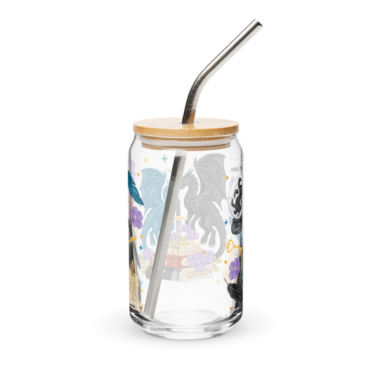 Dragon Romantasy Bookish Glass Can Tumbler — Fantasy Reader Gift - Spinsterly Co