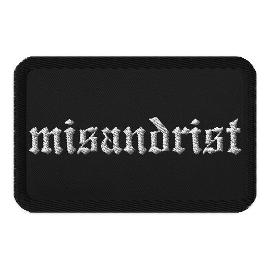 Misandrist Embroidered Iron-On Patch | Gothic Feminist Accessory - Spinsterly Co