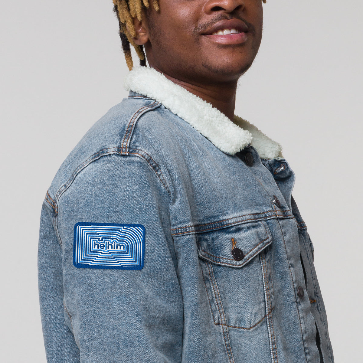 He/Him Pronoun Embroidered Patch | LGBTQIA+ Identity Accessory - Spinsterly Co