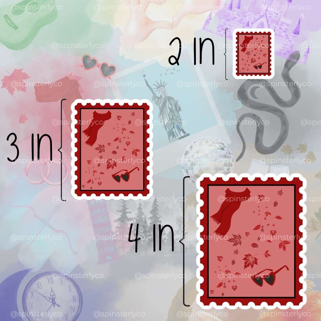 Watercolor Postage Stamp Sticker Pack | 12-Piece Musical Era Collection - Spinsterly Co