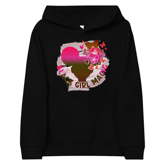Black Girl Magic Kids Fleece Hoodie | Girls Empowerment Graphic Hoodie - Spinsterly Co