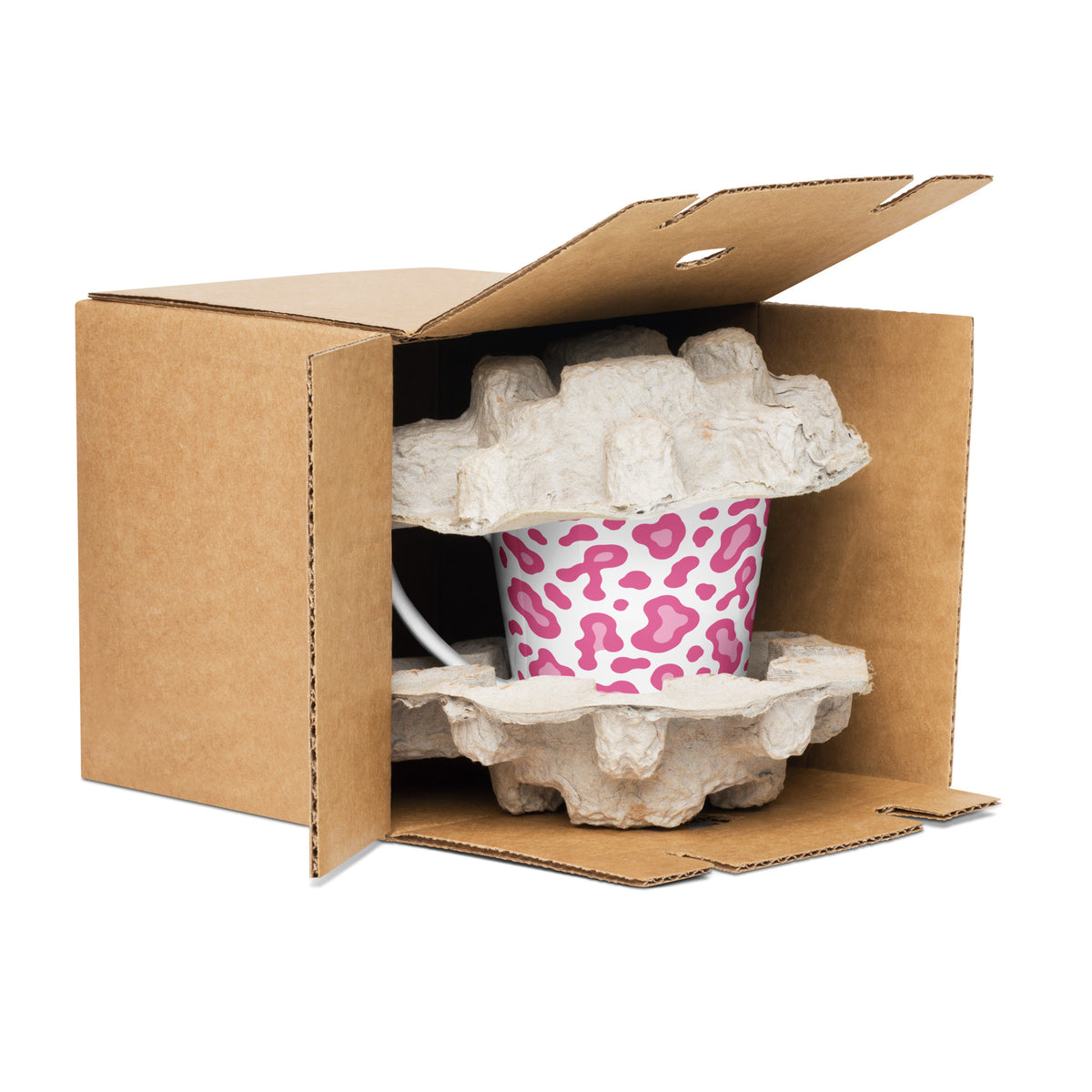 Pink Leopard Print Latte Mug | Breast Cancer Awareness Month - Spinsterly Co