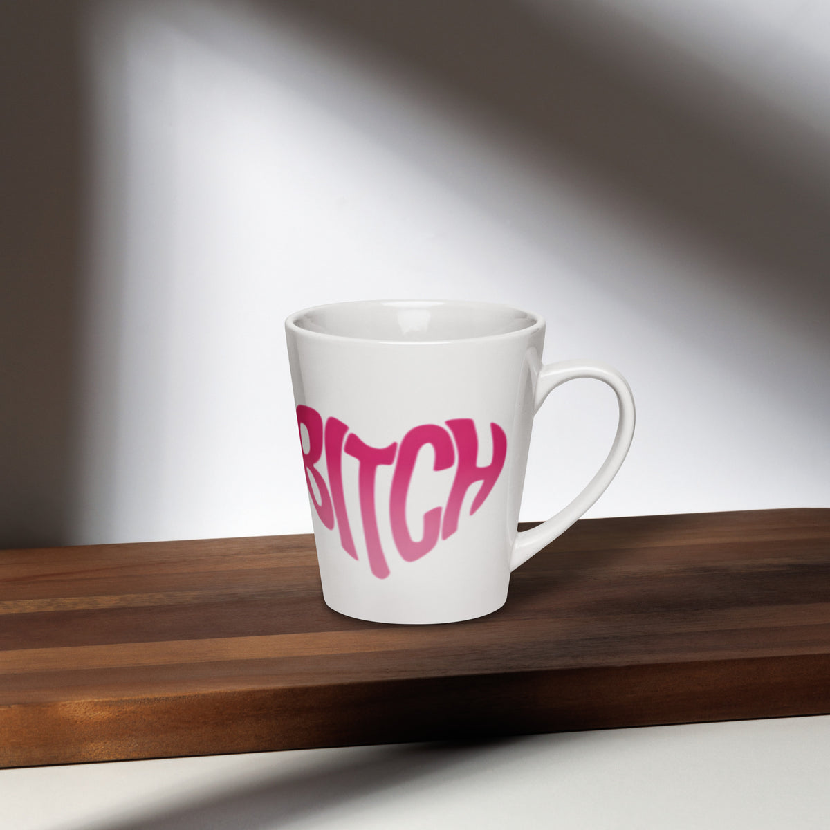 BITCH Bold Bubbly Pink Latte Mug | Funny Feminist Sassy Coffee Cup Gift - Spinsterly Co