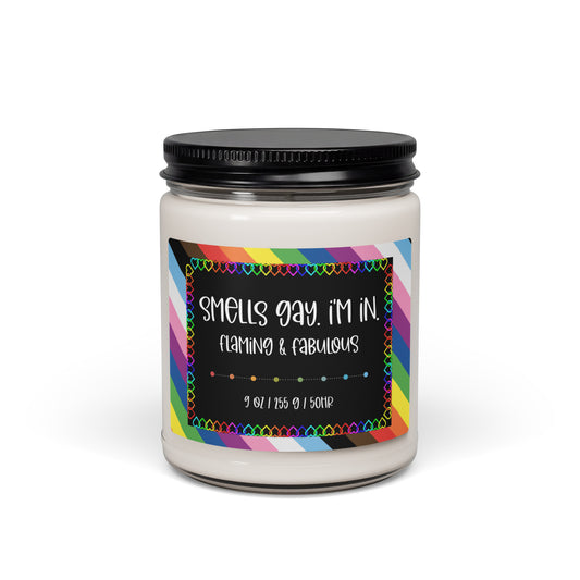 Flaming and Fabulous Pride Soy Candle | LGBTQ Rainbow Gift - Spinsterly Co