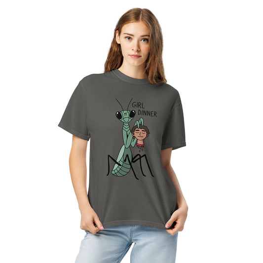 Girl Dinner T-Shirt | Praying Mantis Dark Humor Graphic Tee - Spinsterly Co