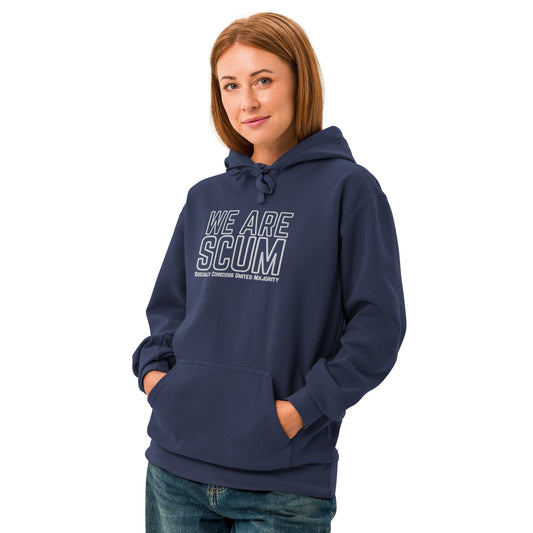 We Are SCUM Hoodie | Socially Conscious United Majority Embroidered Graphic Sweatshirt - Spinsterly Co