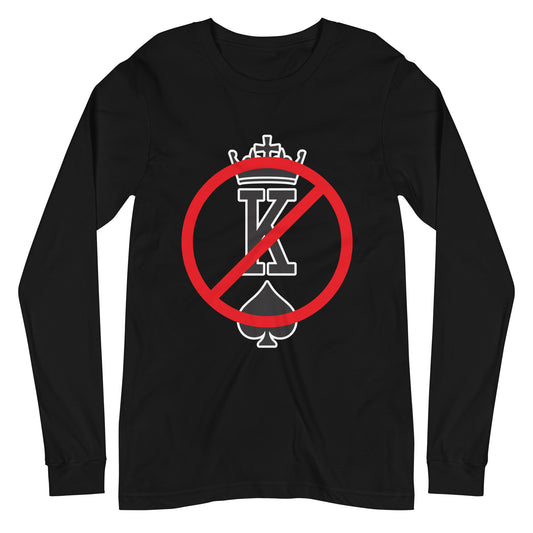 No Kings Long Sleeve Tee — Anti-Authoritarian Graphic Shirt - Spinsterly Co