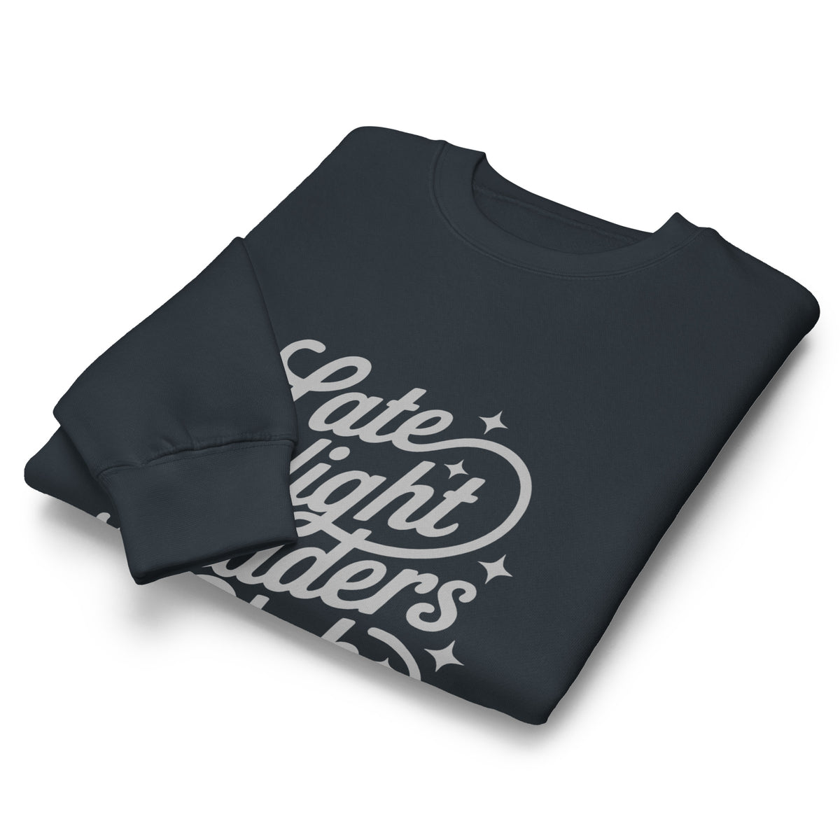 Late Night Readers Club Sweatshirt | Bookish Retro Script Crew Neck - Spinsterly Co