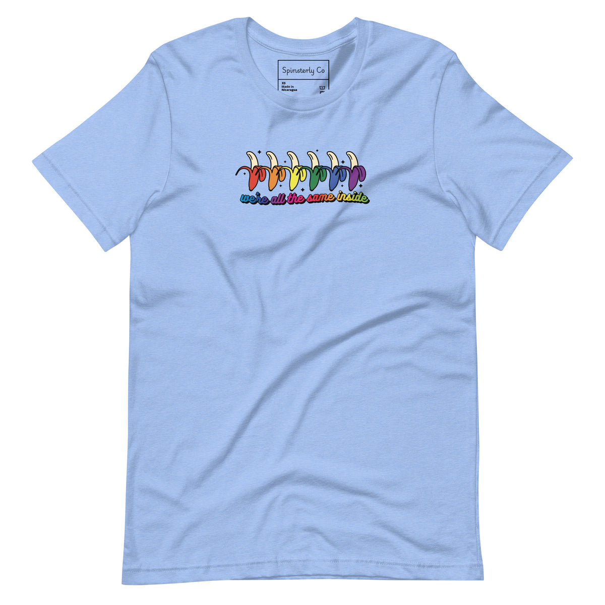 We're All the Same Inside T-Shirt | Rainbow Banana LGBTQIA+ Pride Tee - Spinsterly Co