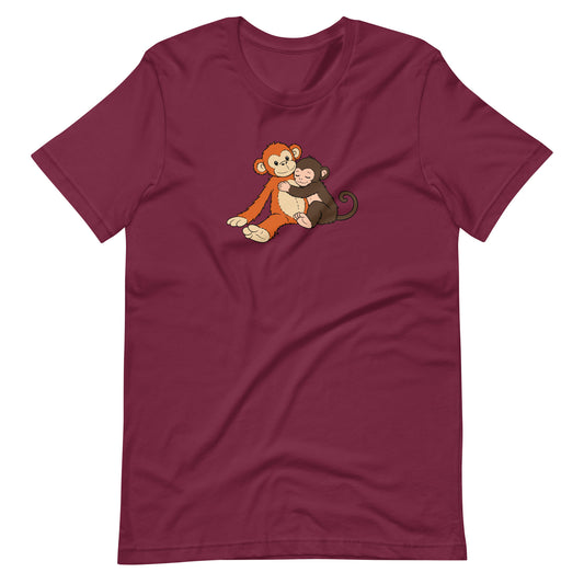 Punch the Monkey and His Stuffy T-Shirt | Cute Monkey Graphic Tee - Spinsterly Co