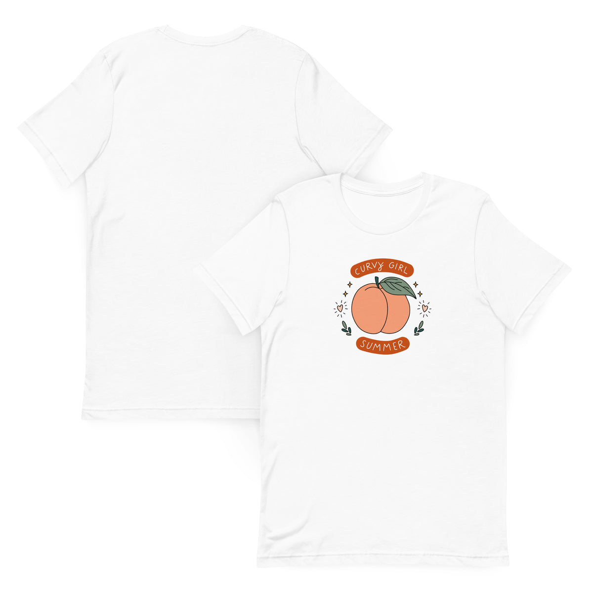 Curvy Girl Summer Unisex T-Shirt | Body-Positive Peach Graphic Tee - Spinsterly Co