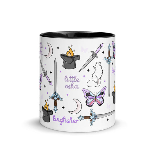 Little Osha Fantasy Scatter Pattern Accent Coffee Mug | Dark Fantasy Bookish Gift - Spinsterly Co