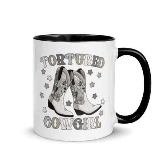 Tortured Cowgirl Western Boot Accent Coffee Mug | Funny Country Music Fan Gift - Spinsterly Co