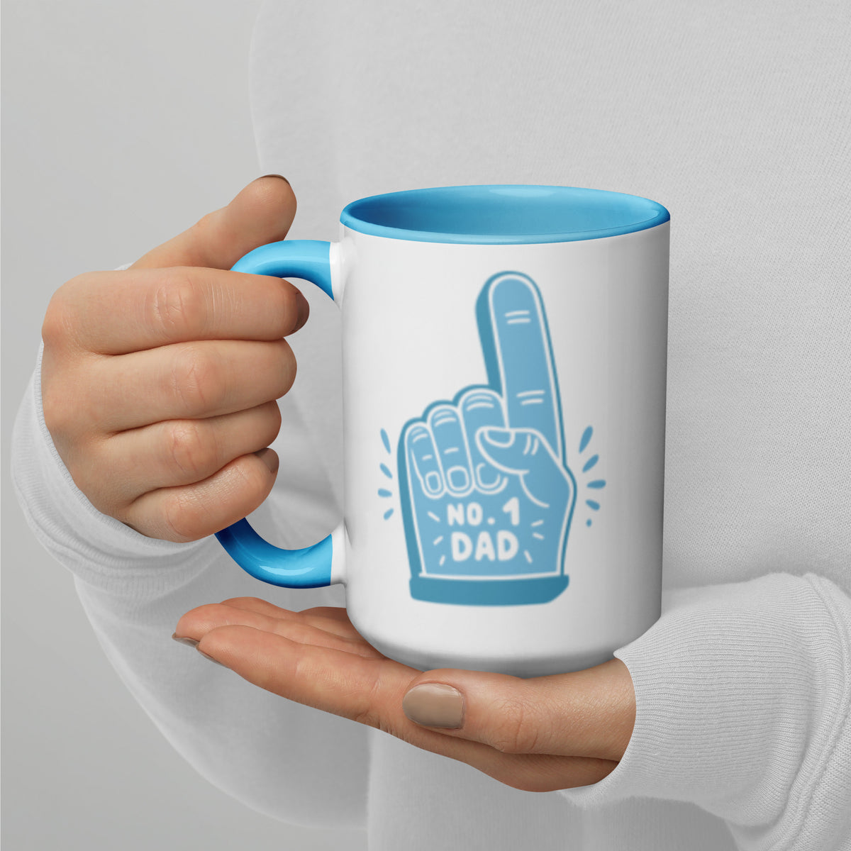 No. 1 Dad Mug | Foam Finger Ceramic Mug - Spinsterly Co