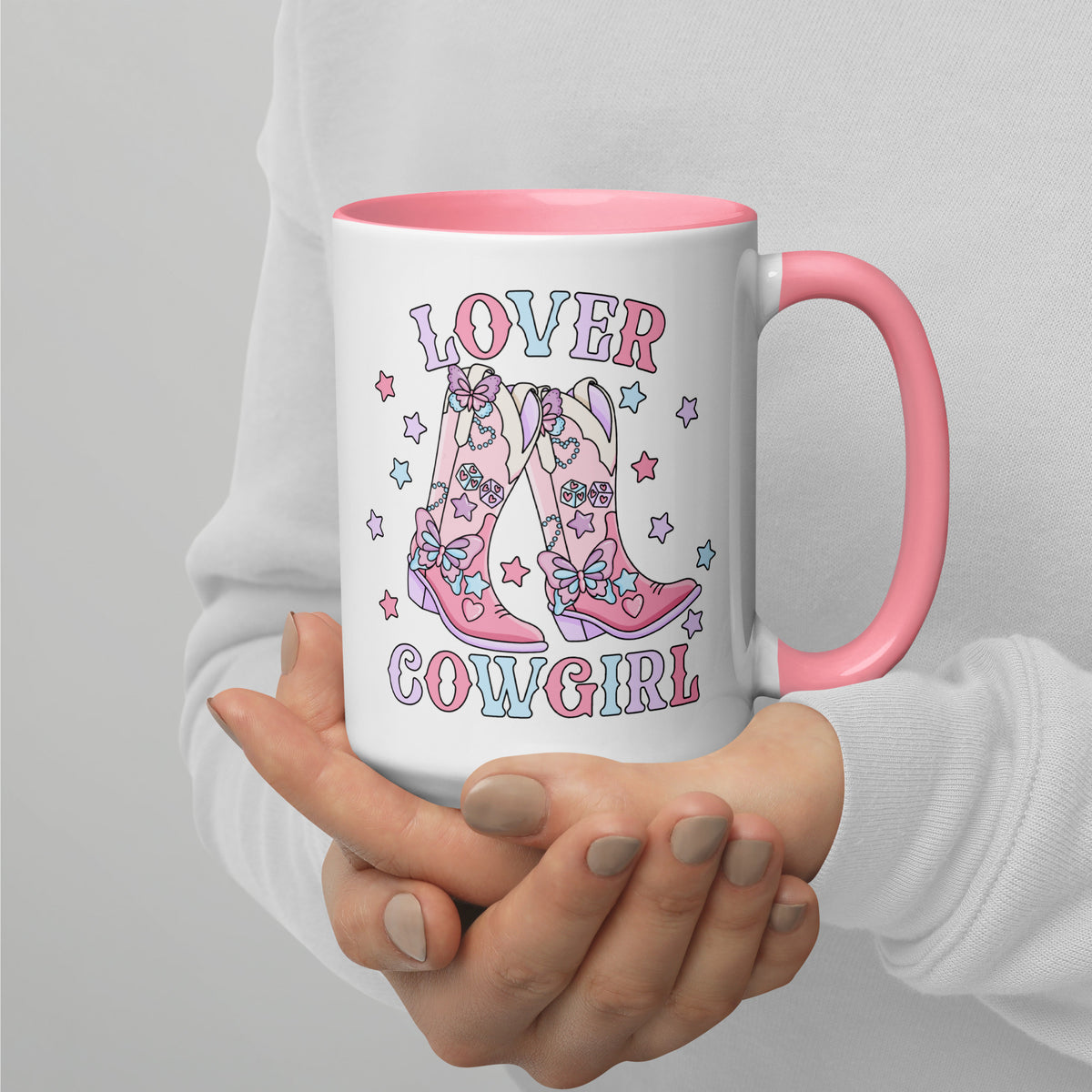 Lover Cowgirl Coquette Western Boot Accent Coffee Mug | Cute Country Gift for Her - Spinsterly Co