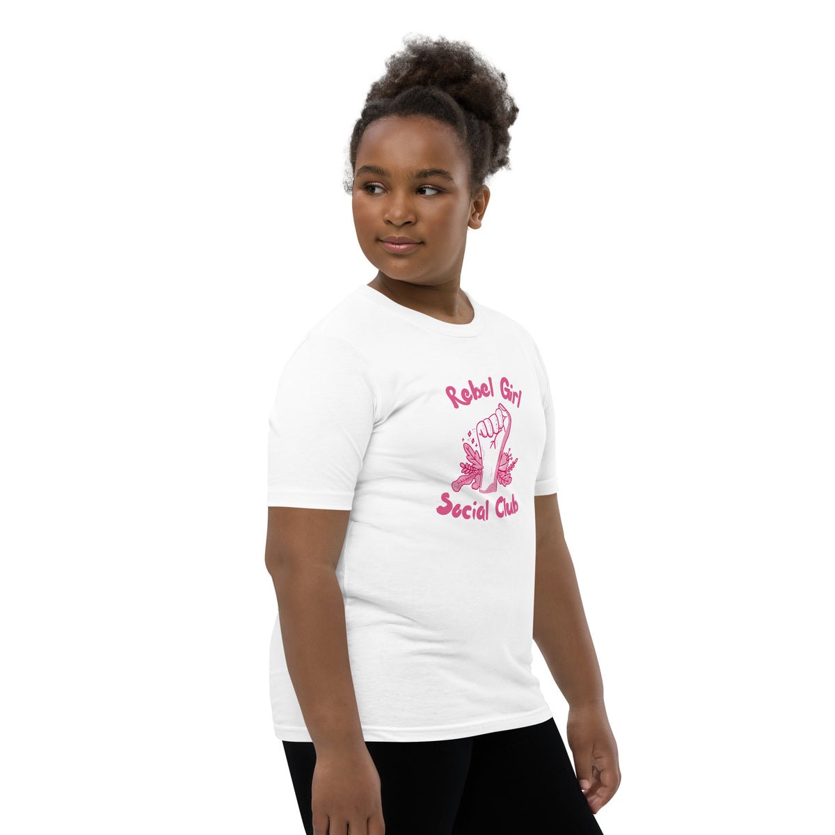 Rebel Girl Social Club Youth T-Shirt | Girls Empowerment Graphic Tee - Spinsterly Co