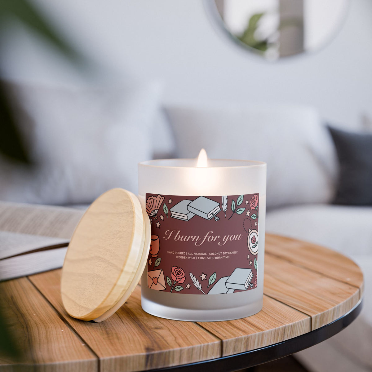 I Burn For You — Regency Romance Candle | 11oz Wooden Wick Candle - Spinsterly Co