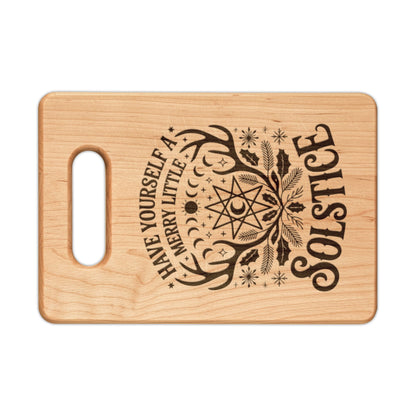 Solstice Mandala Engraved Wooden Cutting Board | Maple or Walnut Kitchen Board - Spinsterly Co