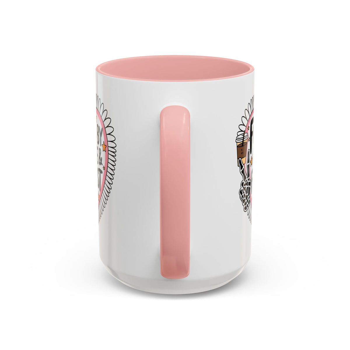 Fueled by Coffee & Feminist Rage Accent Coffee Mug | Funny Feminist Pink Gift - Spinsterly Co