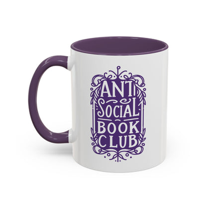 Anti Social Book Club Ornate Victorian Accent Coffee Mug | Introvert Reader Gift - Spinsterly Co