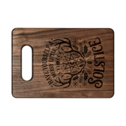 Solstice Mandala Engraved Wooden Cutting Board | Maple or Walnut Kitchen Board - Spinsterly Co