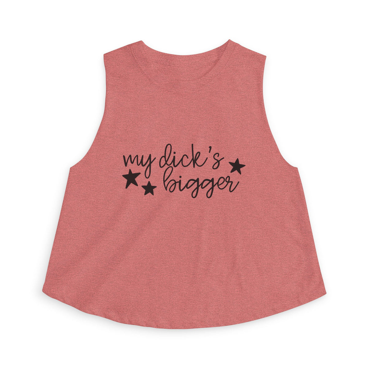 My D!ck's Bigger Crop Top | Funny Feminist Women's Cropped Tank - Spinsterly Co