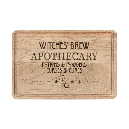 Witches' Brew Apothecary Engraved Wooden Cutting Board | Witchy Kitchen Decor Gift - Spinsterly Co