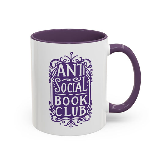 Anti Social Book Club Ornate Victorian Accent Coffee Mug | Introvert Reader Gift - Spinsterly Co