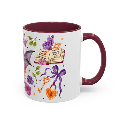 Winged Dagger Crown Romantasy Collage Coffee Mug | Bookish Fantasy Gift - Spinsterly Co