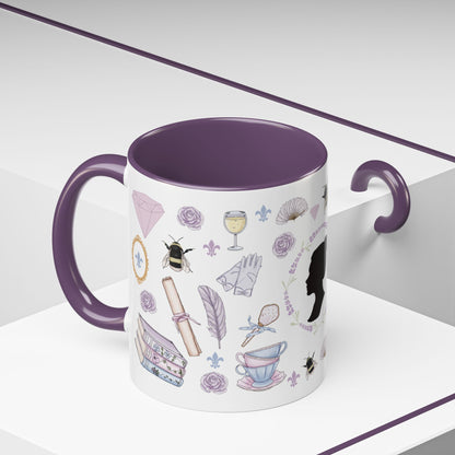 Mentally Dating a Duke Accent Coffee Mug | Regency Romance Purple Floral - Spinsterly Co