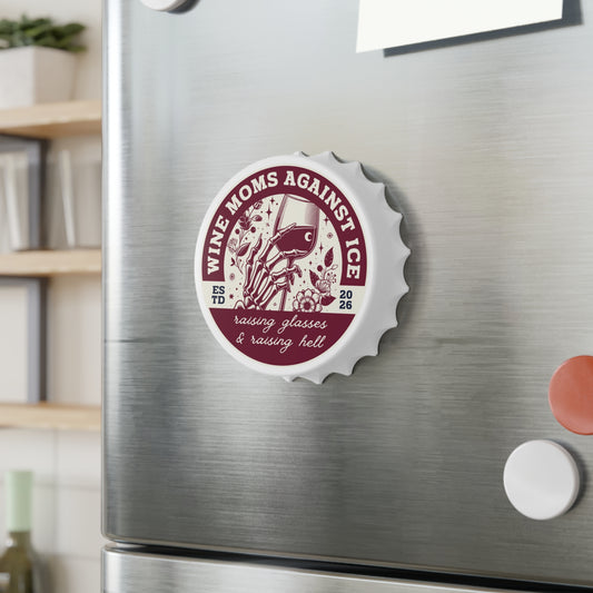 Wine Moms Against Ice Bottle Opener | Skeleton Hand Wine Glass Design - Spinsterly Co