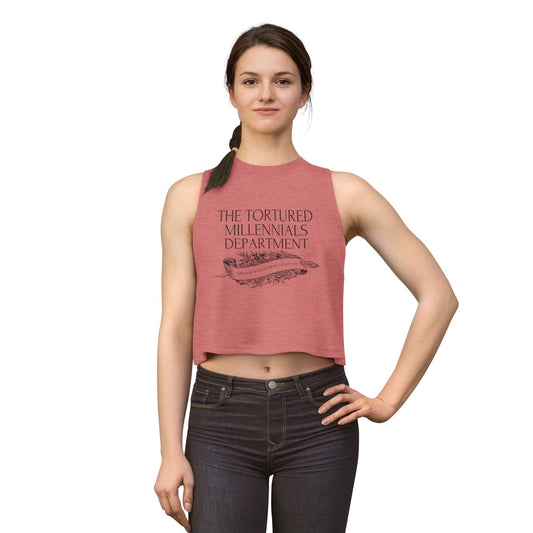 The Tortured Millennials Department Crop Top - Spinsterly Co