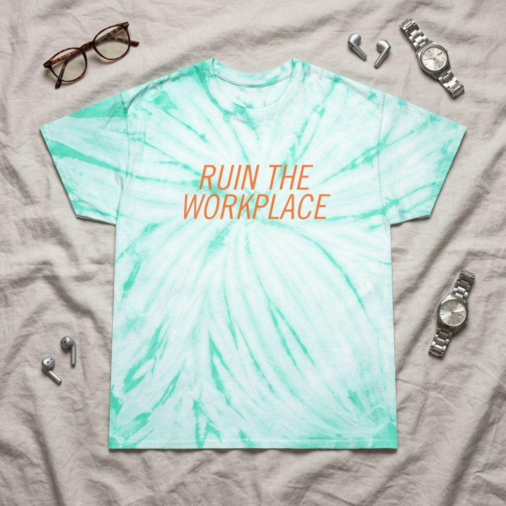 Ruin the Workplace Tie-Dye T-Shirt | Mint Cyclone Funny Sarcastic Tee - Spinsterly Co