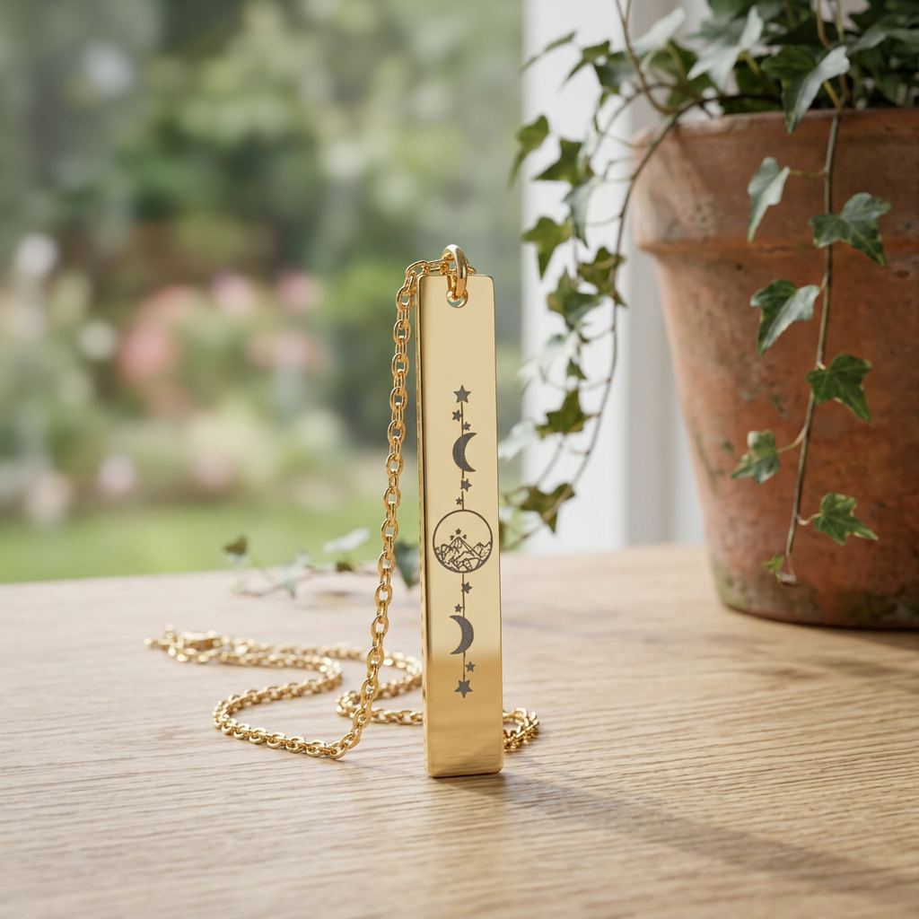 Starlight City Vertical Bar Necklace | Romantasy Fae Jewelry - Spinsterly Co
