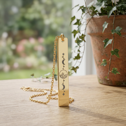 Starlight City Vertical Bar Necklace | Romantasy Fae Jewelry - Spinsterly Co