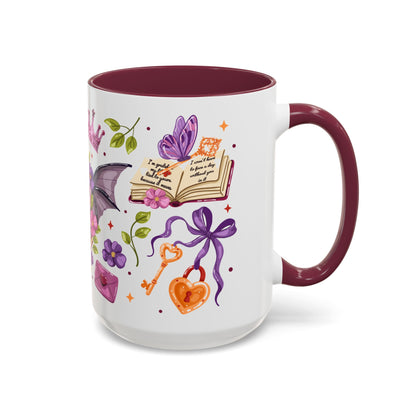 Winged Dagger Crown Romantasy Collage Coffee Mug | Bookish Fantasy Gift - Spinsterly Co