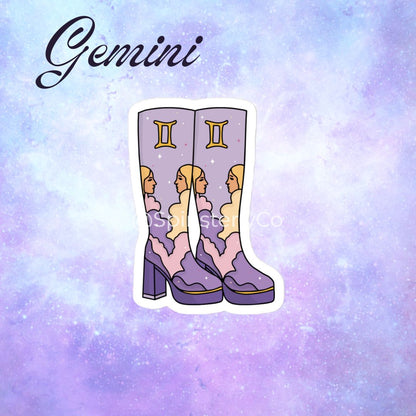 Zodiac Stickers All 12 Signs | Die-Cut Satin Boot Sticker Set - Spinsterly Co