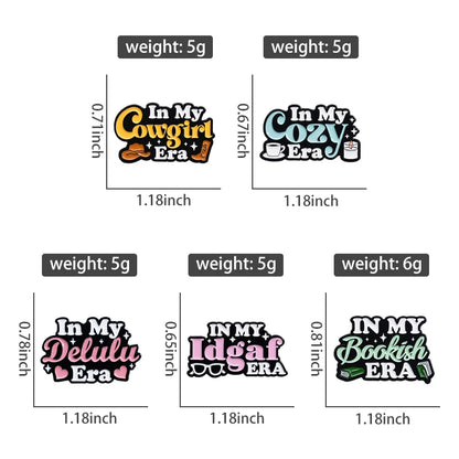 Funny Mood Era Enamel Pins | Lapel Pins for Her