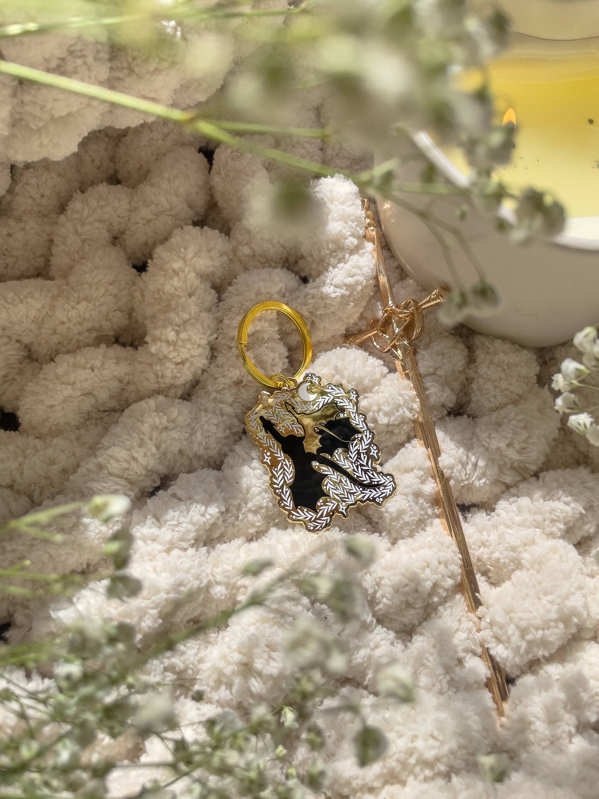 Dragon Bonded Pair Keychain | Hard Enamel Fantasy Fan Art - Spinsterly Co