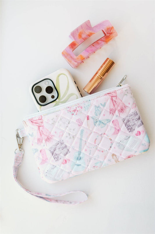 Eras Quilted Wristlet | Chic Fan Art Clutch Bag - Spinsterly Co