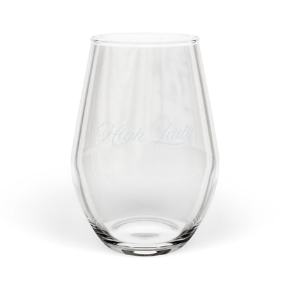 High Lady Stemless Wine Glass, 11.5oz | Romantasy Engraved Glassware - Spinsterly Co