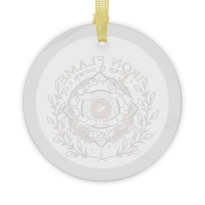 Burn It Down Dragon Flame Glass Ornament | Romantasy Book Lover Holiday Gift - Spinsterly Co