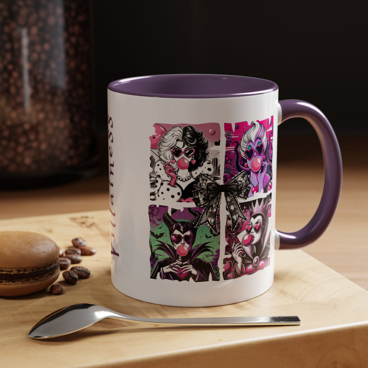 Villainess Comic Portrait Panel Accent Coffee Mug | Villain Era Bookish Gift - Spinsterly Co