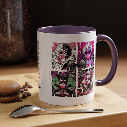 Villainess Comic Portrait Panel Accent Coffee Mug | Villain Era Bookish Gift - Spinsterly Co