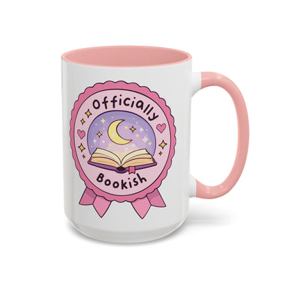 Officially Bookish Accent Coffee Mug | Pink Interior - Spinsterly Co