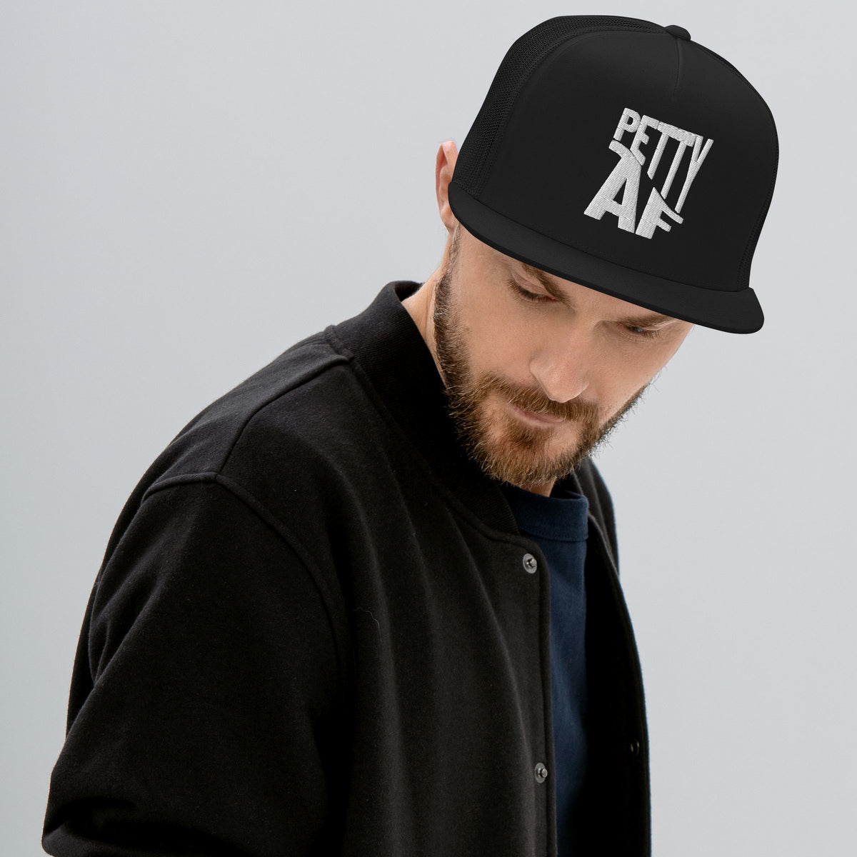 Petty AF Embroidered Trucker Hat | Funny Statement Snapback Cap - Spinsterly Co