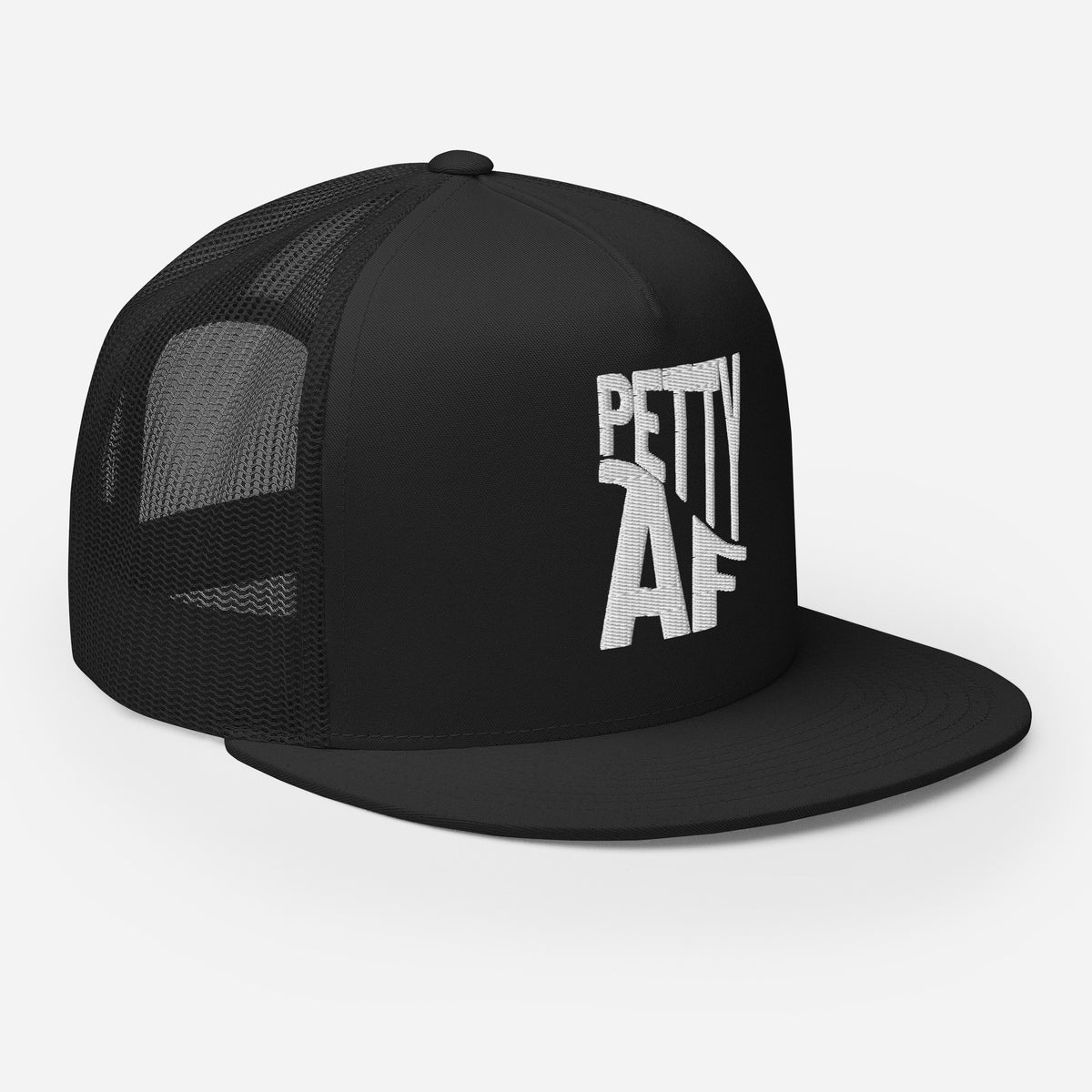 Petty AF Embroidered Trucker Hat | Funny Statement Snapback Cap - Spinsterly Co