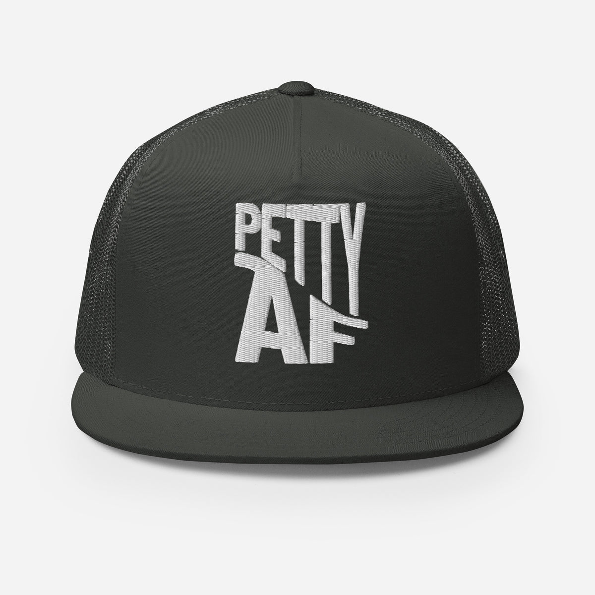 Petty AF Embroidered Trucker Hat | Funny Statement Snapback Cap - Spinsterly Co