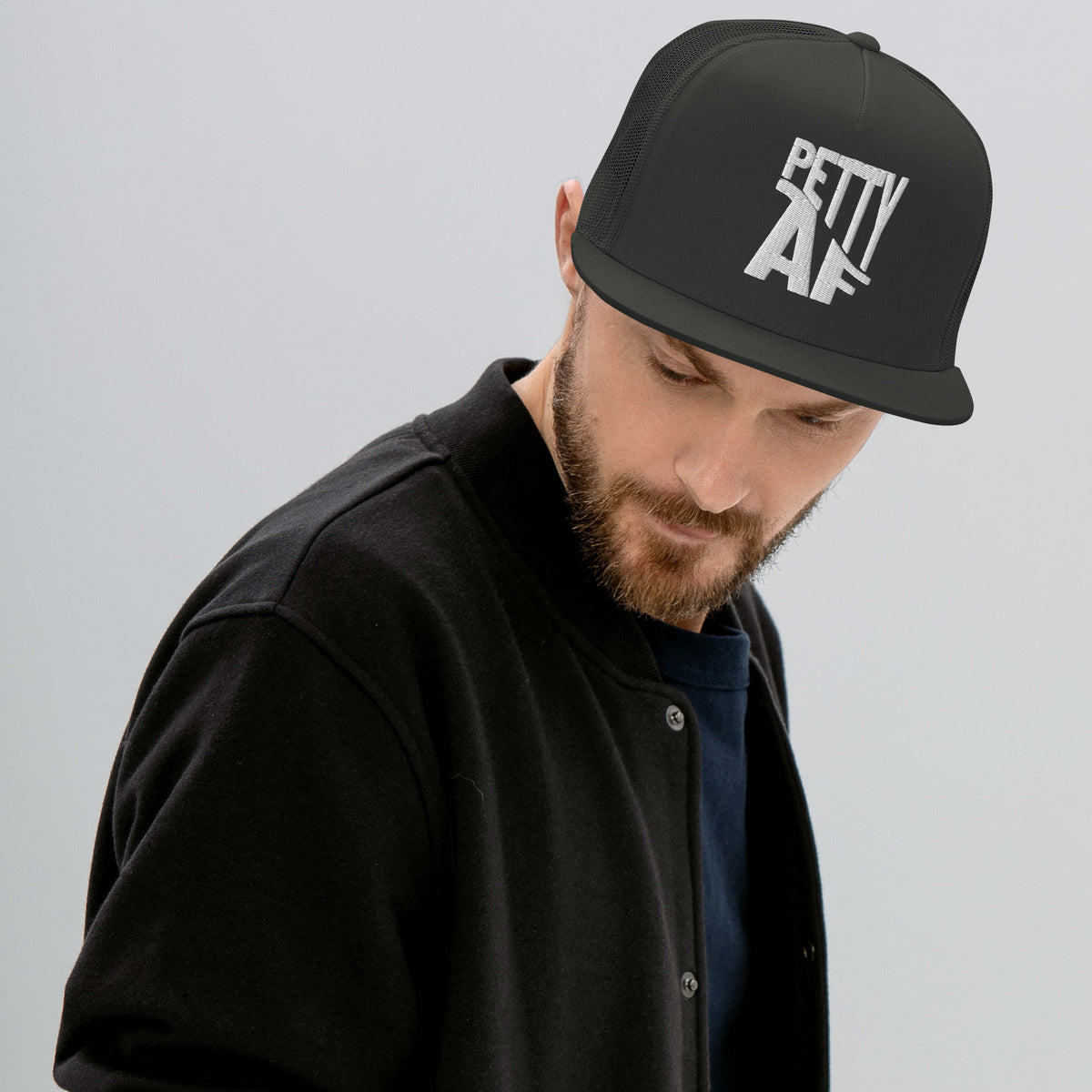 Petty AF Embroidered Trucker Hat | Funny Statement Snapback Cap - Spinsterly Co